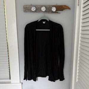 Lightweight Women’s Black Open Front Cardigan XL